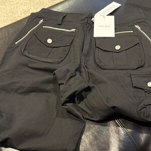 "With Jean" brand Black Pants with Silver Details